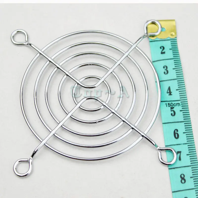 2 Pcs / Lot Gdstime 7cm Fan Iron Net DC Fan Grill Protector Silver Metal Finger Guard Used for 70mm Cooling Cooler Fan