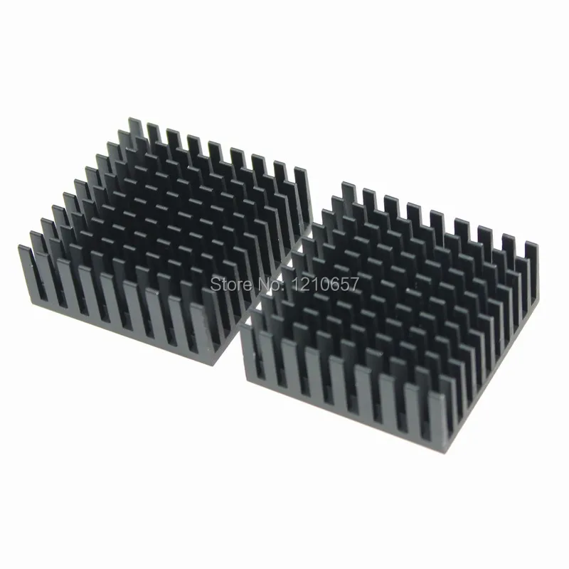 20 pieces lot 35x35x14mm Aluminum Black Heat Sink For Electronic Computer