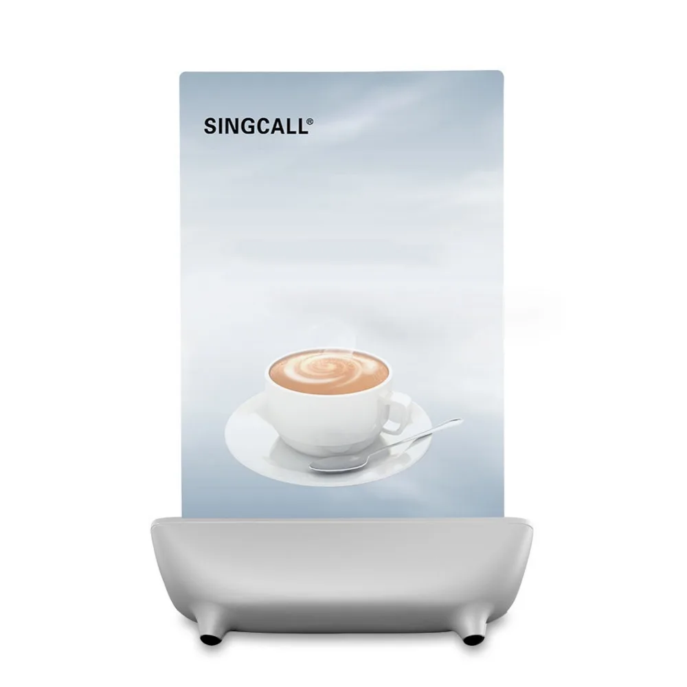 SINGCALL Calling  System Waiter Call Button, White Call Pager with 5 Keys Entertainment Places Buttons APE150