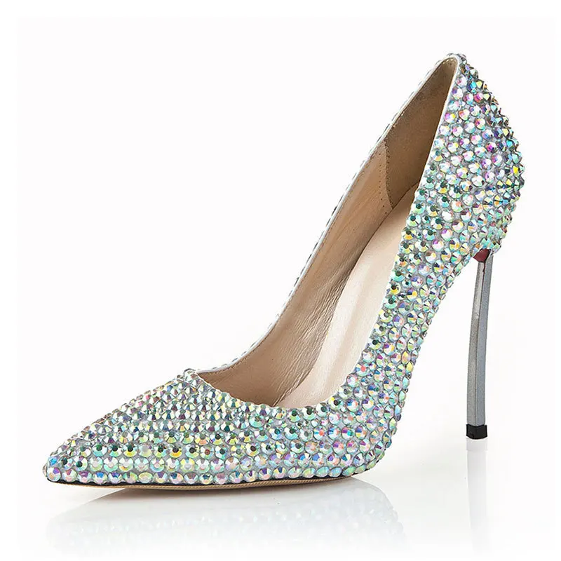 

Women Pumps Party High Heels Shoes Sequin fashion spring Rhinestone 11CM Thin Heels Rhinestone Wedding Shoes