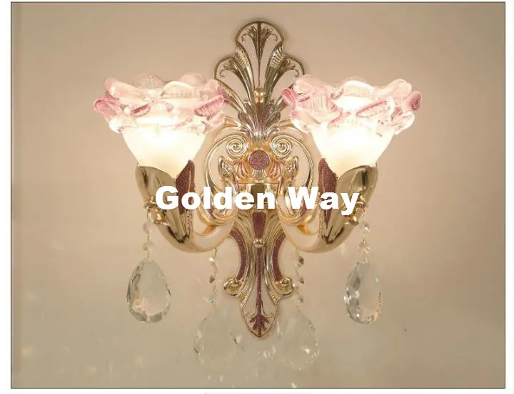 European Zinc Alloy Crystal Wall Lamp Modern Decora Style Alloy LED Mounted Lamp Aisle Bedroom Bedside Living Room Home Lighting