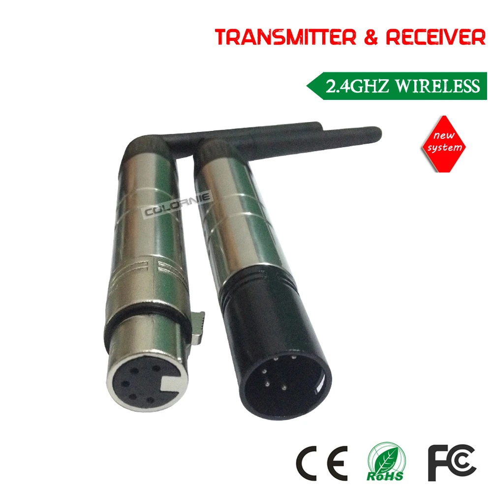 Good Quality 2.4G Wireless 2017 NEW DMX512 Transmitter & Receiver wireless DMX Console DMX Kit Fast Free Shipping 15PCS