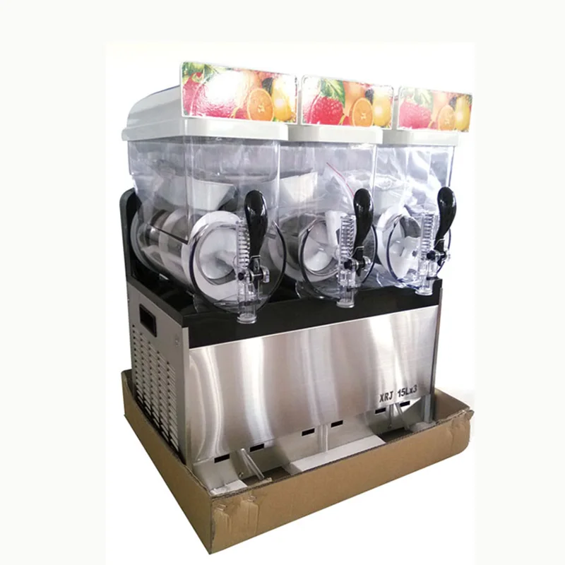 Machine à neige fondante 15l, 220V/110V, pour boissons, 3 réservoirs, XRJ -15L x 3