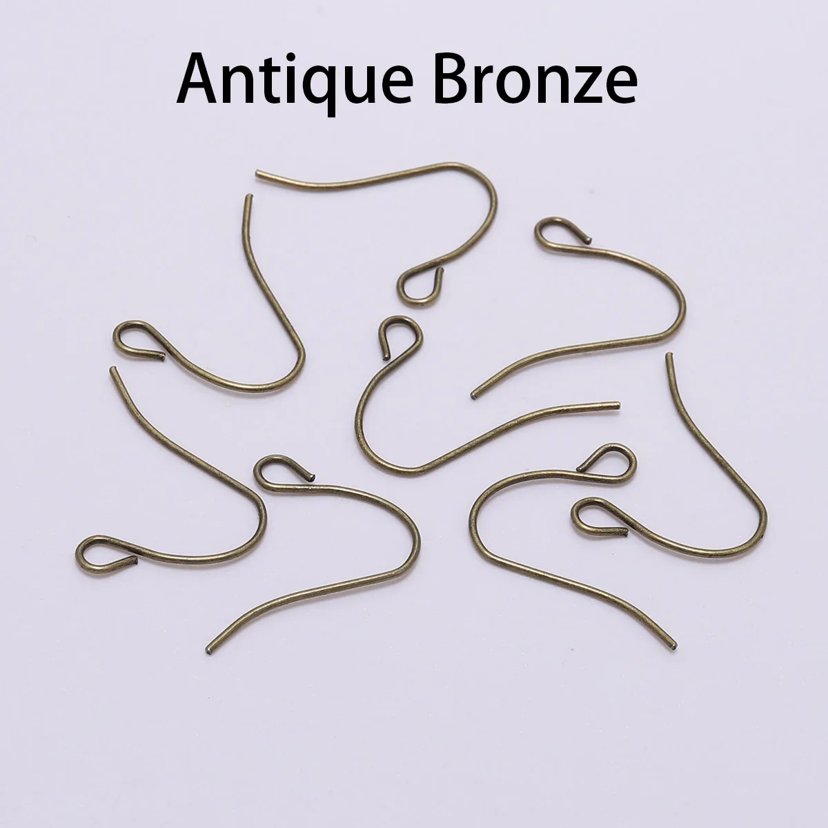 100pcs/lot 21*12mm  Gold Bronze Earring Hooks Findings Ear Hook Earrings Clasps For Jewelry Making DIY Earwire Supplies