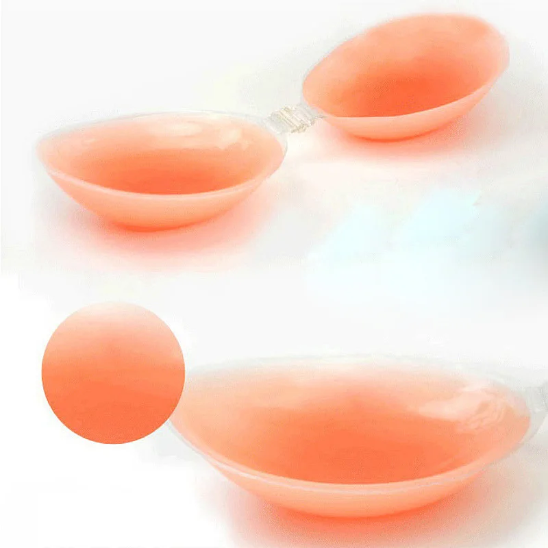 Sutiã de silicone invisível push up para mulheres, sutiã sem alças, potenciador de seios, adesivo sem encosto, sexy, furtivo