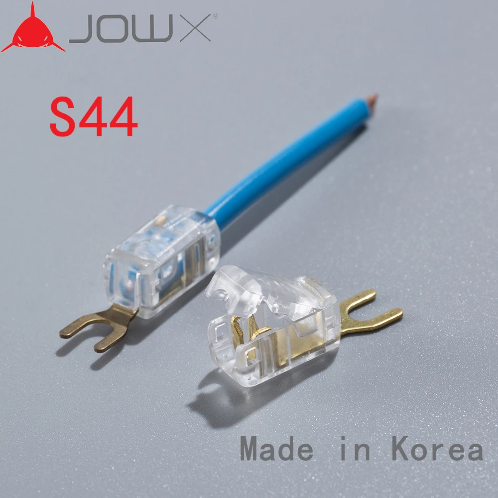 JOWX S44 10PCS 14-13AWG 2.5sqmm Non-stripping Cable Wiring Wire Connectors Quick Splice Crimp Spade U Type Insulated Terminals