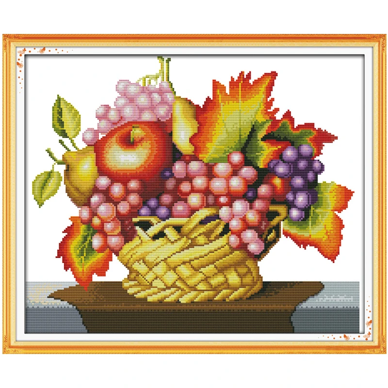 Good Harvest Patterns Counted Cross Stitch Set DIY 11CT 14CT 16CT Stamped DMC Cross-stitch Kit Embroidery Needlework Home Decor