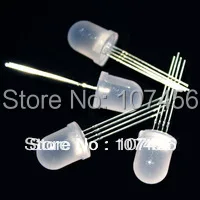 

100PCS X 10mm 4 PIN Common Anode RGB LED diffused Red/Green/Blue 10mm light-emitting diode