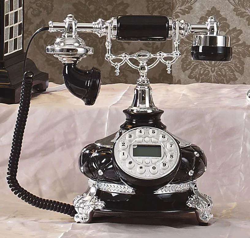 Black Diamond European retro vintage classic antique telephone landline call display