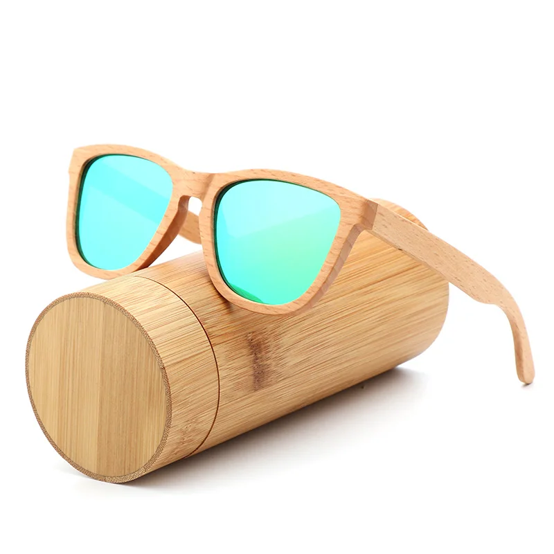 Fashion Square  Handmade Lady sunglasses Natural Wood High Quality Travel Men and Women Polarized Sunglasses