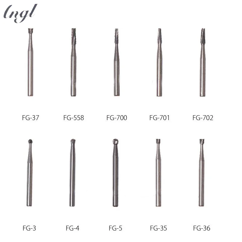 10 Pieces/lot Dental Tungsten Steel Carbide Burs Drills for High Speed Handpiece Bit Dentist Tools Dental Lab