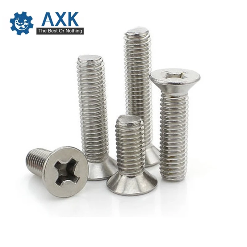 Machine Screw Countersunk Head Stainless Steel 2/3/4/5/6/7/8/10 Flat Verbus Ripp Bolt M2*3 Phillips & Carbon Km M1 Electrical