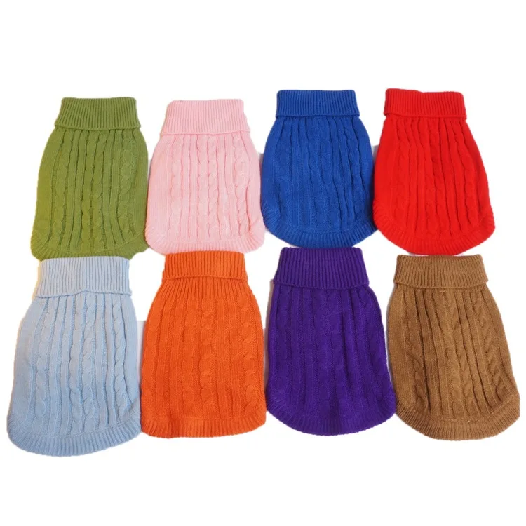 

Christmas Classics Solid Autumn/winter Red Pink Blue Green Purple Dog Sweaters Acrylic Fibres Teddy Dog Clothes Chihuahua