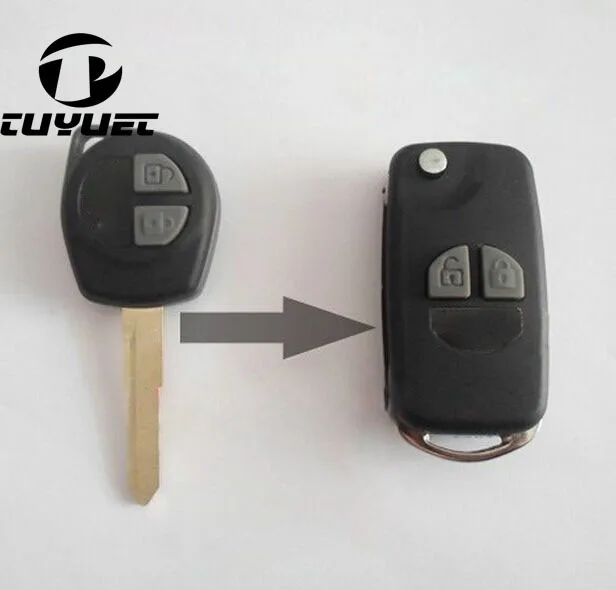 

2 Buttons Modified Flip Remote Key Shell For Suzuki Swift SX4 New Alto Liana Car Key Blanks Case