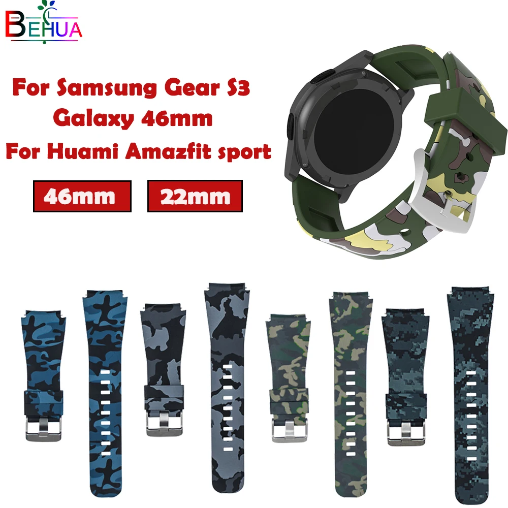 

Sport Silicone Watchband for Samsung Gear S3 Classic Frontier 22mm WatchBand For Huami Amazfit Stratos 3 2 2s strap Wristband