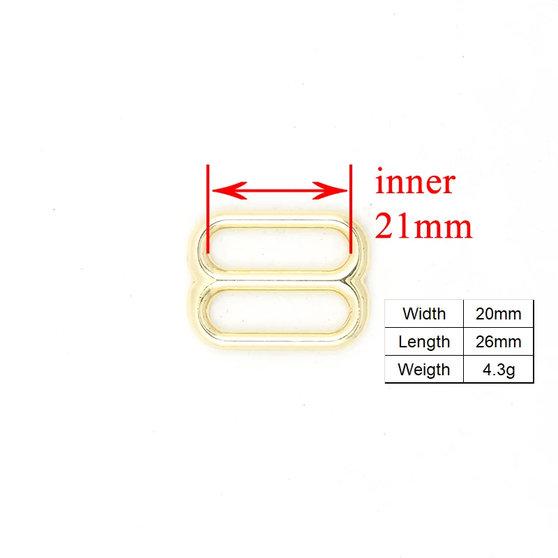 10pcs/lot Adjustable buckle DIY accessory for 20mm sewing bag belt dog cat collar high quality plated metal buckle 3 colours