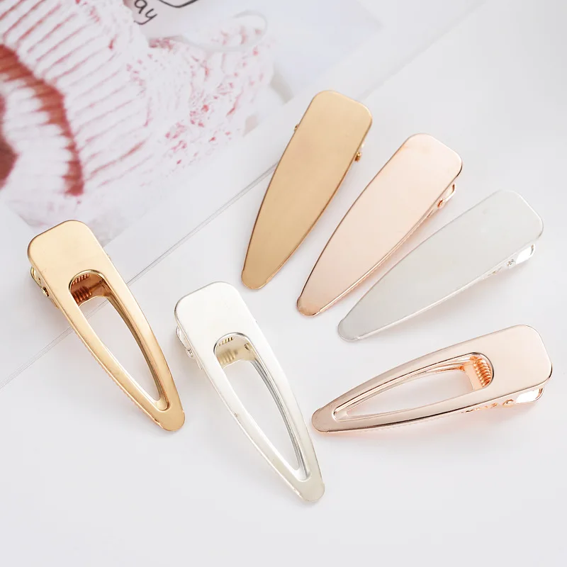 Fashion Metal Duckbill Clip Alloy Side Clip Fashion Wild Hair Clip Simple Accessories For Women Girls Hairclip Headwear