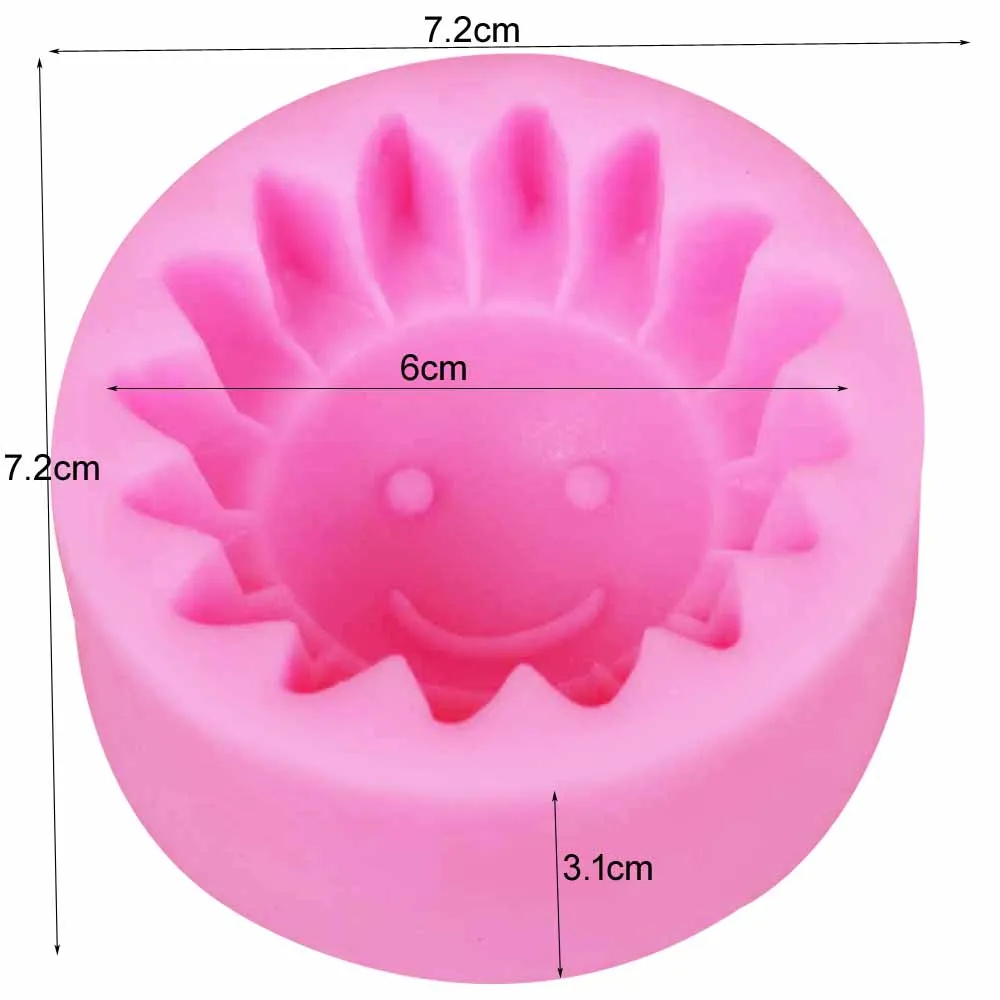 1pcs Sunflower Flower Soaps Crafts Silicone Mold For Artisan Candle Wax Melts Mooncake Ice Making Mould for Baking Forms m864