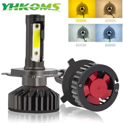 YHKOMS Canbus Car Headlight LED H4 H7 3000K 4300K 6500K 8000K LED Bulb  H11 H8 H1 H3 9005 9006 880 881 H27 Auto Fog Light Lamp