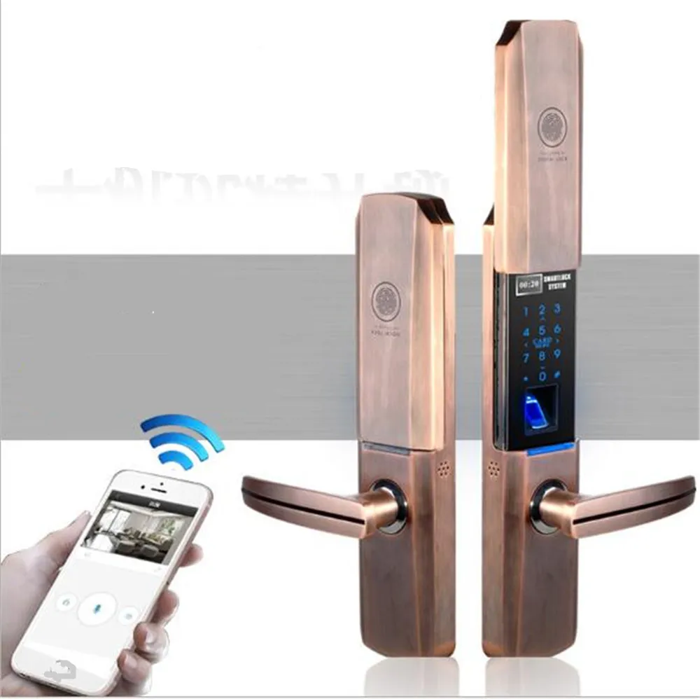 Fingerprint /Password/RFID Card /WIFI Remote Control Access Control Lock