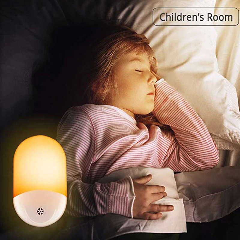 LED Night Light Plug-in Night Light for Kids Automatic ON/Off Dusk to Dawn Wall Lights for Bedroom, Corridor, Aisle