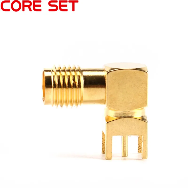 10pcs RF Adapter SMA female plug Right Angle SMA-KWE 90 DEGREE PCB Mount Thru Hole Connector