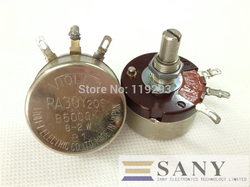 [BELLA]Used Japanese VIOLET RA30Y 20S B500R 2K 4K(4.7k)  10K 17.5K 20K Europe 2W wirewound potentiometers--4PCS/LOT