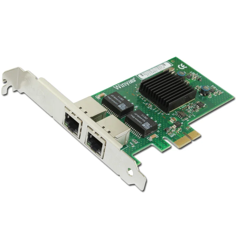 2ポートギガビットイーサネットネットワークアダプター,1000m pci-e x1 nicカード,82575ebチップセット