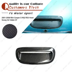 Car Accessories Carbon Fiber Hood Scoop Fit For 2001-2006 Mini Cooper S R52 R53 Hood Bonnet Air Intake