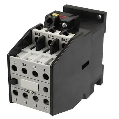 

CJ20-25 Motor Control 32A 380V 50Hz Coil 3 Pole 2NO 2NC AC Contactor