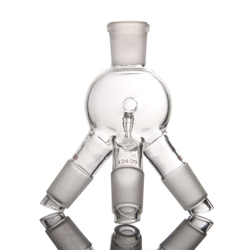 

New Glass Short Path Distillation Accessories Cow Receiver 1 to 3 24/40 250ml for Lab in Stock