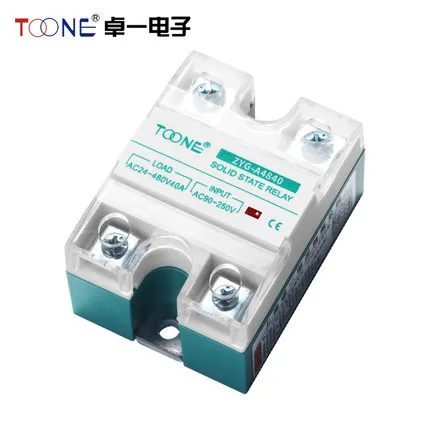 TOONE SSR Solid State Relay AC-AC Signal PhaseSSR10AA/ZYG-A4810 SSR20AA/ZYG-A4820 SSR25AA/ZYG-A4825 SSR40AA/ZYG-A4840 SSR-60AA