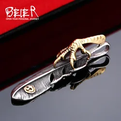 Cool Brand Eagl Claw Feather For Man Stainless Steel Unique Pendant Necklace Wholesale Price BP8-154