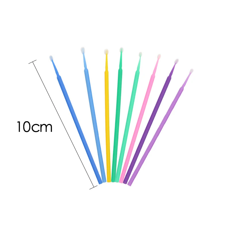 New 100 pcs disposable cotton swab makeup false eyelashes individual lashes mascara applicators brush lash extension cotton swab