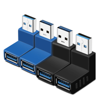USB 3.0 Type A Male To Female Adapter Plug 90 degree Left Right Angled Adapter USB 3.0 AM/AF Connector for laptop/PC Computer