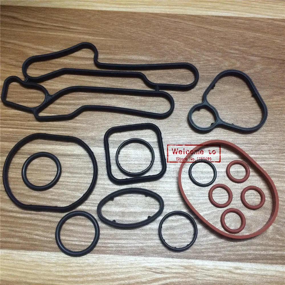 (15pcs/set)Cooling System Seal kit Oil Cooler Gasket rubber seals O-ring set For Chevrolet CRUZE 1.6T PC PE 1.6T 55354073