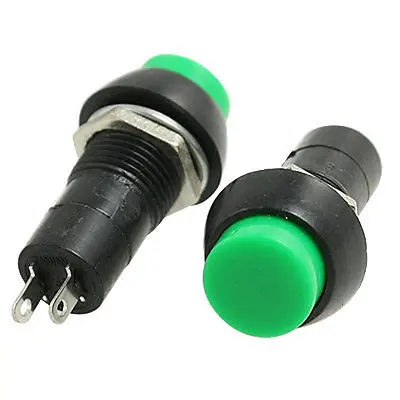 

Green Cap AC 250V 3A SPST Latching Push Button Switch OFF/(ON)