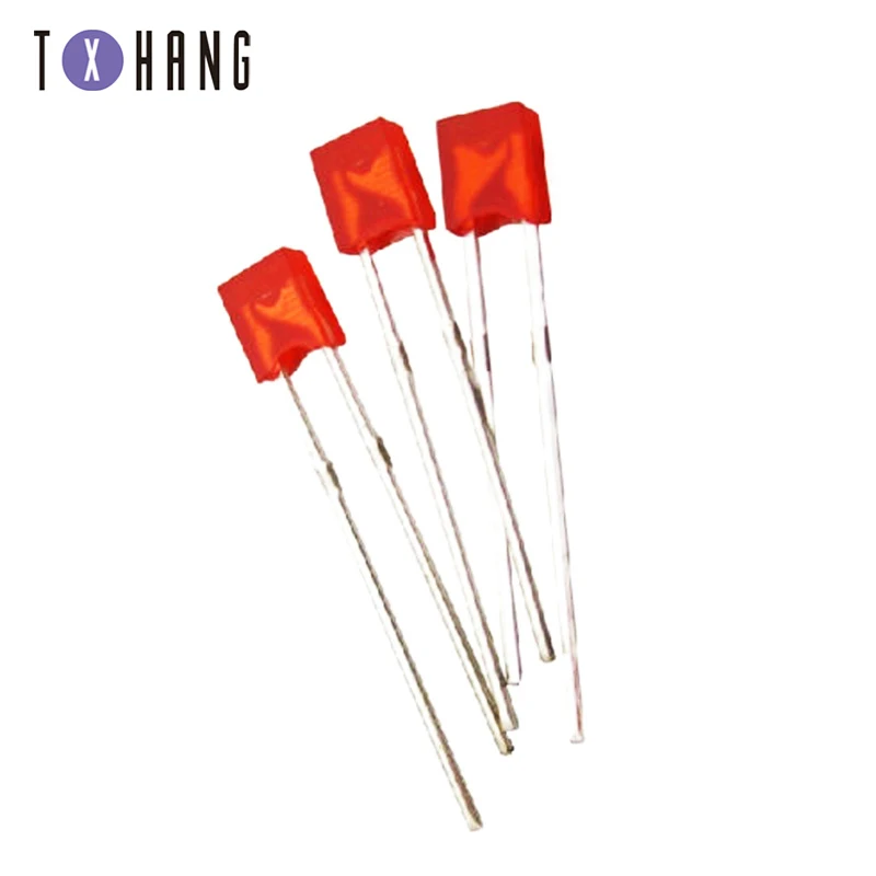 50PCS LED Diodes 2x3x4mm 2x5x7mm Green/Blue/Yellow/Red Diffused/Clear Colours Rectangle Square