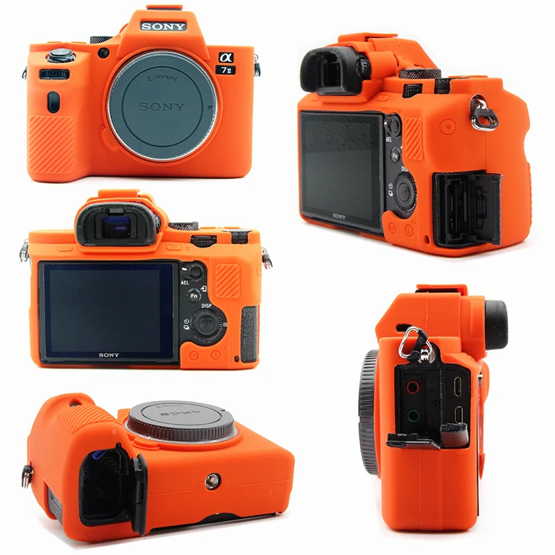 Rubber Silicon Case Body Cover Protector Soft Frame Skin for Sony A7 II A7R Mark 2 A7S Mark II ILCE-7M2 ILCE-7RM2 ILCE-7SM2 A7M2