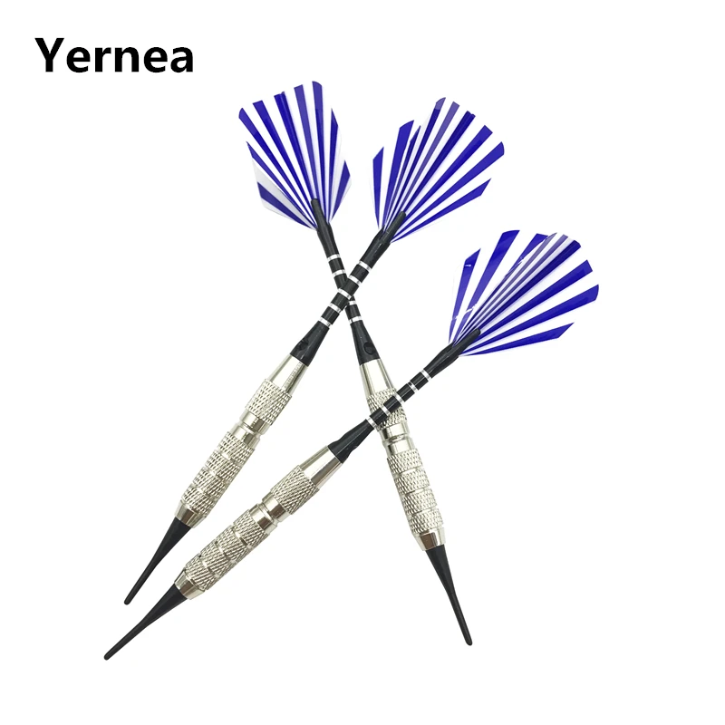 

Yernea New 3Pcs/set 18g Electronic Darts Soft Tip Aluminum Alloy Dart Shafts Metal Body Plastic Flight