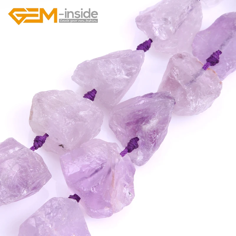 

25-30mm Freefrom Natural Amethysts Beads Ntural Stone Beads DIY Loose Beads For Jewelry Making Strand 15" Gift Free Shipping!