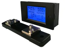 PEACEFAIR DC Digital Power Meter 6.5-100V 50A 4 IN1 LCD Voltage Current Watt Kwh Energy Meter PZEM-051 With 50A Shunt