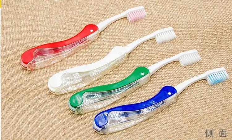 4pcs outdoor fine soft Toothbrush portable folding Foldable toothbrush for travel business trip hotel Oral Hygiene Oral Care