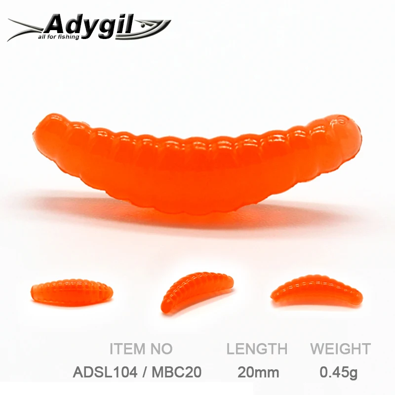 

ADYGIL Fishing Lure Soft Lure Silicon Bait Soft Bait ADSL104/MBC20 100pcs 20mm 0.45g
