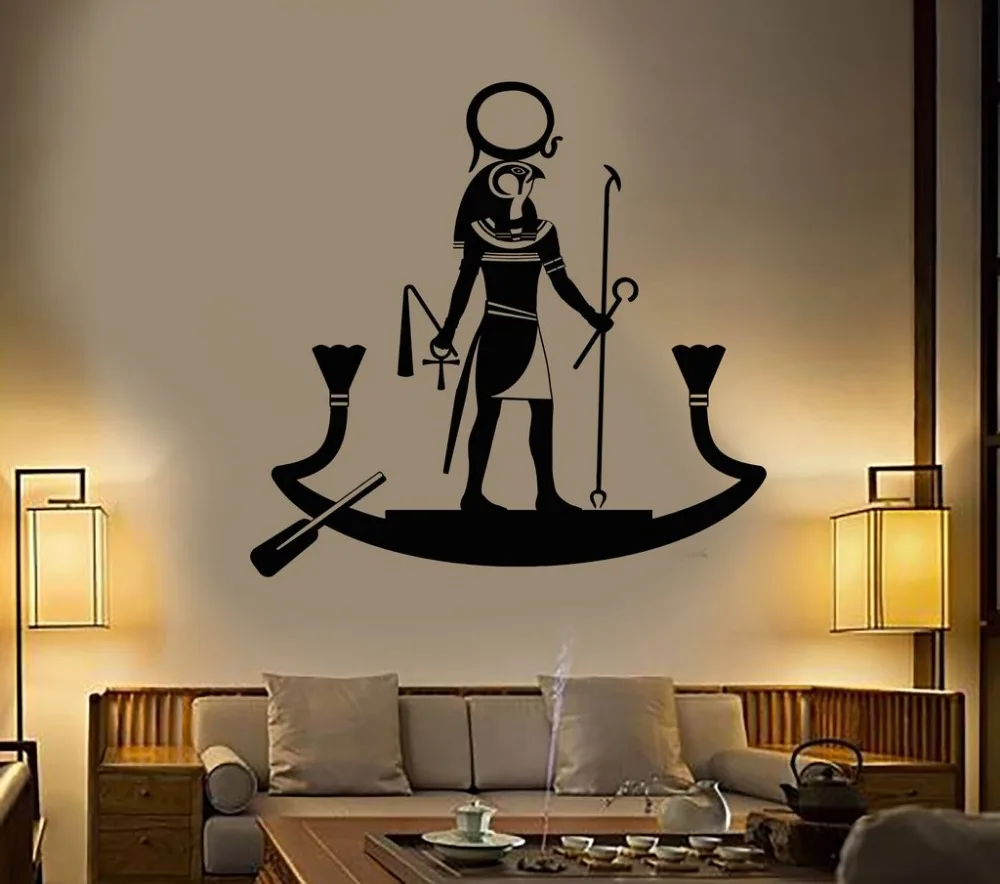 Ancient Egyptian God Ra Religion Egypt Wall Stickers Living Room Home Interior Decor Design Bedroom Vinyl Wall Mural Decal D544