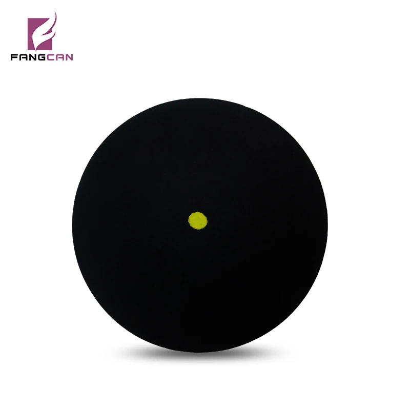 FANGCAN Competition One Yellow Dot Squash Ball Slow Speed Sports Rubber Ball for Improver or Advanced Player