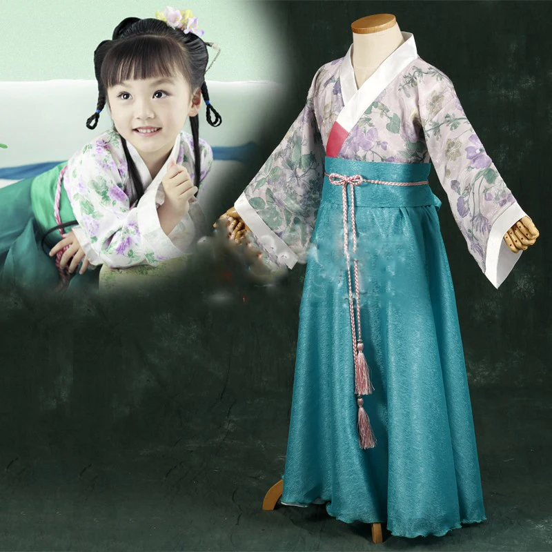 

Chunxiao Kids' Hanfu Stage Performance Costume Hanfu Photography Clothing Waking Spring for Little Girl Children's Day