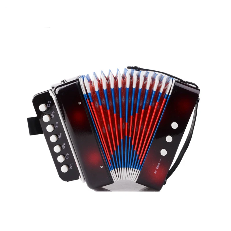 7 Keys 2 Bass Kids' Accordion Children Educational toy Accordion 3+ ages Accordion (9 colors optional)