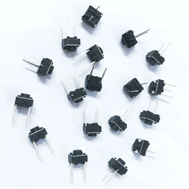 100PCS Tactile Push Button Switch 6x6x4.3 5 6 7mm 4.3 mm  DIP-2 Key Micro Switch 6*6*5 4.3 6mm 7mm 2P 0.5A 12V