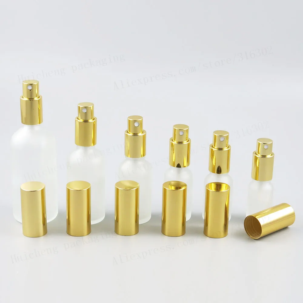 

Empty Frost Clear Glass Bottle With Aluminium Mist Sprayer Glass Parfume Atomizer 100ML 50ML 30ML 20ML 15ML 10ML 12pcs